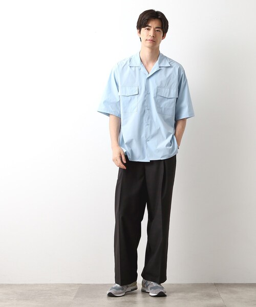 THE SHOP TK (ザ ショップ ティーケー )の「CAVEダブルフラップ半袖シャツ【吸水速乾/ストレッチ/洗濯機OK】(シャツ/ブラウス・メンズ・ライトベージュ/サックスブルー/ネイビー・02/03/04)」の10枚目の写真