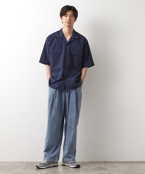 THE SHOP TK (ザ ショップ ティーケー )の「CAVEダブルフラップ半袖シャツ【吸水速乾/ストレッチ/洗濯機OK】(シャツ/ブラウス・メンズ・ライトベージュ/サックスブルー/ネイビー・02/03/04)」の14枚目の写真