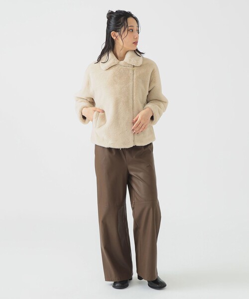 B:MING by BEAMS(ビーミングバイビームス)の「ファー ブルゾン(ブルゾン・レディース・チャコールグレー/ホワイト系その他5・SMALL/MEDIUM)」の7枚目の写真