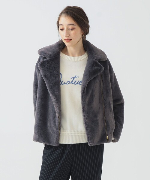 B:MING by BEAMS(ビーミングバイビームス)の「ファー ブルゾン(ブルゾン・レディース・チャコールグレー/ホワイト系その他5・SMALL/MEDIUM)」の18枚目の写真