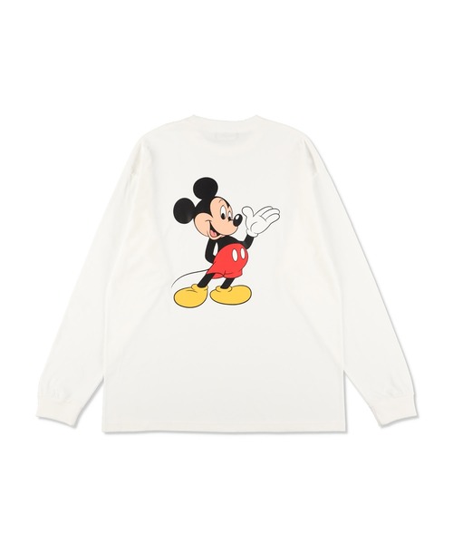 Disney(ディズニー)の「MICKEY / L/S TEE(Tシャツ/カットソー・レディース・ホワイト/ブラック・L/S/M/XL)」の1枚目の写真