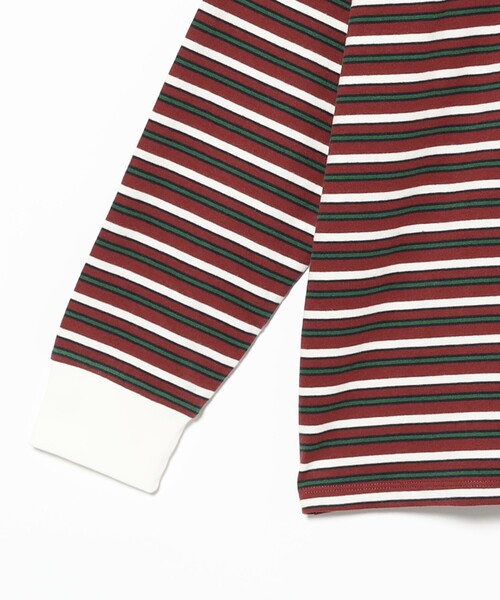 B:MING by BEAMS(ビーミングバイビームス)の「ボーダー ラガーシャツ(Tシャツ/カットソー・レディース・グリーン/ワイン・ONE SIZE)」の11枚目の写真