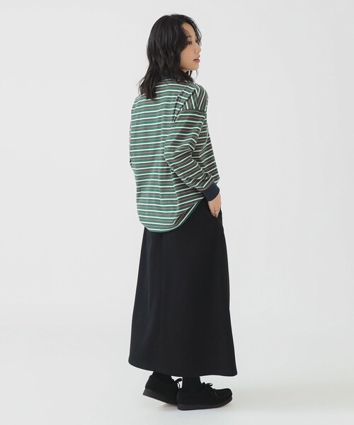 B:MING by BEAMS(ビーミングバイビームス)の「ボーダー ラガーシャツ(Tシャツ/カットソー・レディース・グリーン/ワイン・ONE SIZE)」の16枚目の写真