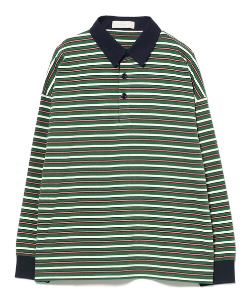 B:MING by BEAMS(ビーミングバイビームス)の「ボーダー ラガーシャツ(Tシャツ/カットソー・レディース・グリーン/ワイン・ONE SIZE)」の18枚目の写真