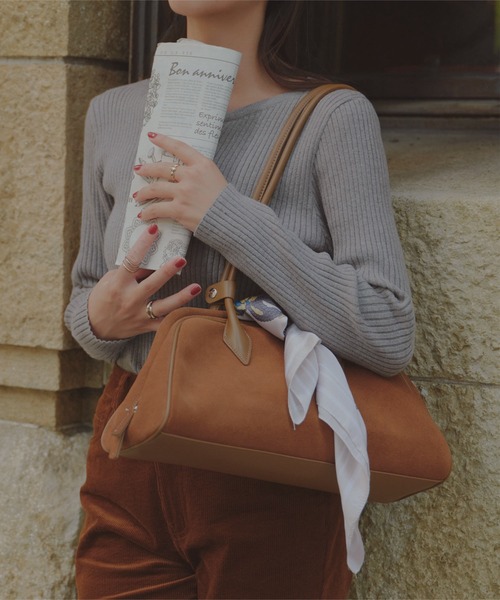 スウェードショルダーボストンバッグ（ボストンバッグ）｜KOBE LETTUCE