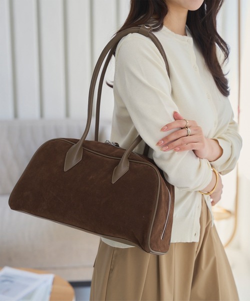 スウェードショルダーボストンバッグ（ボストンバッグ）｜KOBE LETTUCE