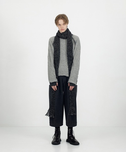 NVRFRGT(ネヴァーフォーゲット)の「PANELED LONG SLEEVE T SHIRT(Tシャツ/カットソー・メンズ・ライトグレー/ブラック・1/2)」の18枚目の写真
