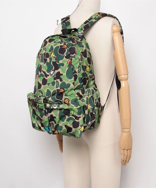 A BATHING APE（アベイシングエイプ）の「ABC MILO ALL FRIENDS LARGE BACKPACK（バックパック/リュック・メンズ・グリーン・FREE）」の6枚目の写真