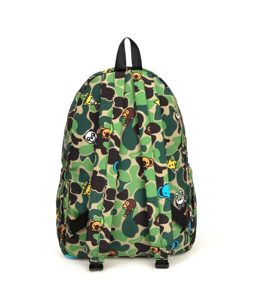 A BATHING APE（アベイシングエイプ）の「ABC MILO ALL FRIENDS LARGE BACKPACK（バックパック/リュック・メンズ・グリーン・FREE）」の3枚目の写真