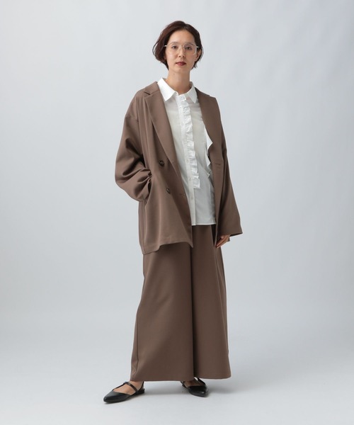 LEPSIM(レプシィム)の「アシメフリルシャツ 582419(シャツ/ブラウス・レディース・ベージュ/ブラック/オフホワイト・FREE)」の8枚目の写真