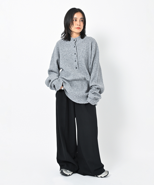 CITYSHOP（シティーショップ）の「SINGLE TUCK WIDE パンツ（スラックス・レディース・ブラック/ベージュ/グレー・38/36）」の16枚目の写真
