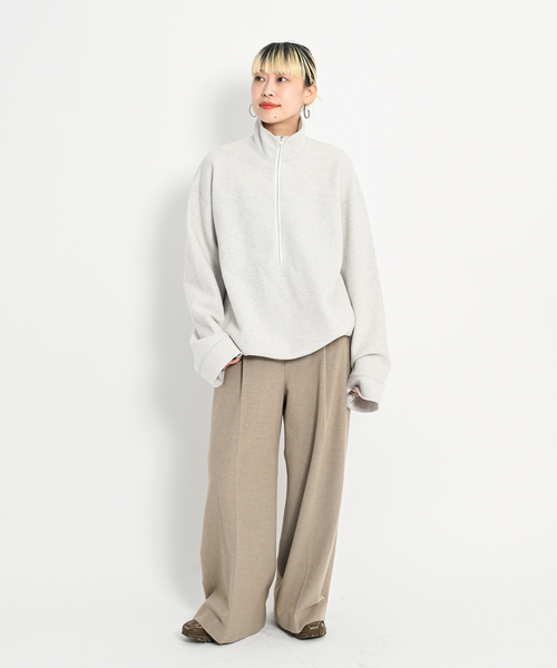 CITYSHOP（シティーショップ）の「SINGLE TUCK WIDE パンツ（スラックス・レディース・ブラック/ベージュ/グレー・38/36）」の22枚目の写真
