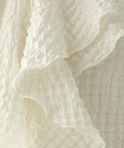 RAGEBLUE（レイジブルー）の「ワイドスリーブ/シャーリングフリルブラウス（シャツ/ブラウス・レディース・パープル/ホワイト/ブラウン・FREE）」の19枚目の写真