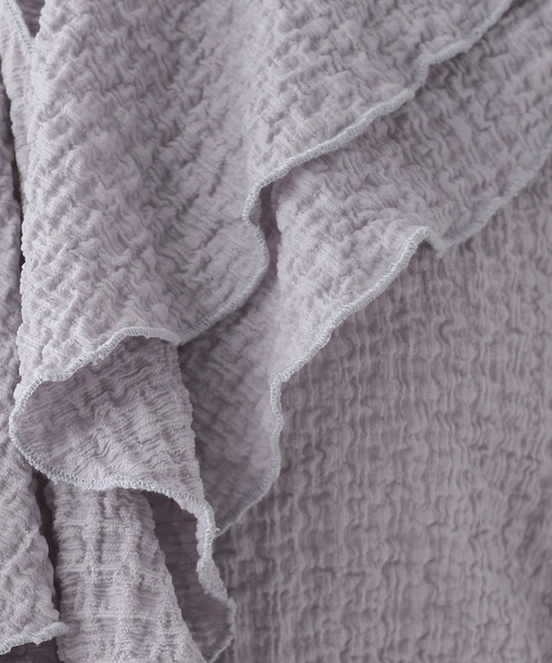 RAGEBLUE（レイジブルー）の「ワイドスリーブ/シャーリングフリルブラウス（シャツ/ブラウス・レディース・パープル/ホワイト/ブラウン・FREE）」の20枚目の写真