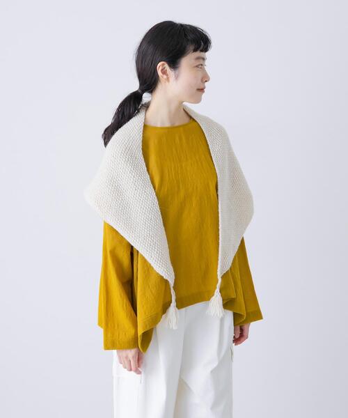 【新品・タグ付き】かぐれ　ペルータッセルストール　IVORY ペルータッセルストール（ストール/ショール）｜かぐれ（カグレ）の