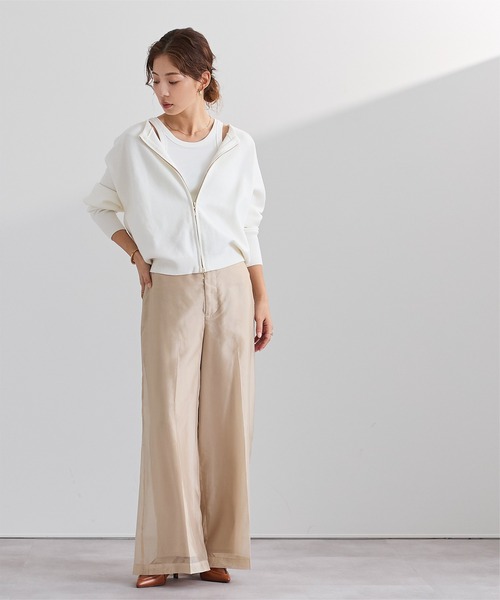 UR'S(ユアーズ)の「シアーワイドパンツ(その他パンツ・レディース・ブルー/ベージュ/ホワイト・L/M/S)」の10枚目の写真