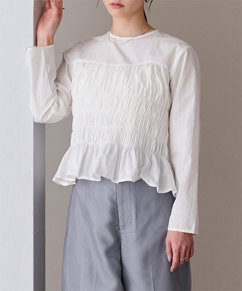 UR'S(ユアーズ)の「シアーワイドパンツ(その他パンツ・レディース・ブルー/ベージュ/ホワイト・L/M/S)」の16枚目の写真