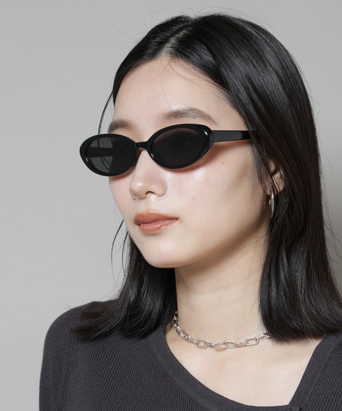 NANO universe（ナノユニバース）の「オーバルサングラス（サングラス・レディース・ブラウン/ブラック・F）」の2枚目の写真