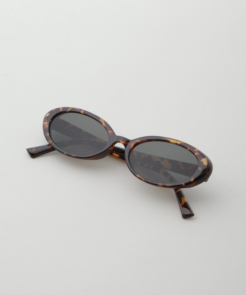 NANO universe（ナノユニバース）の「オーバルサングラス（サングラス・レディース・ブラウン/ブラック・F）」の3枚目の写真
