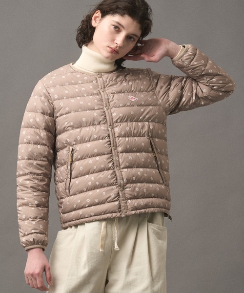 WOMEN'S CREWNECK INNER DOWN JACKET POLKA DOT（ダウンジャケット