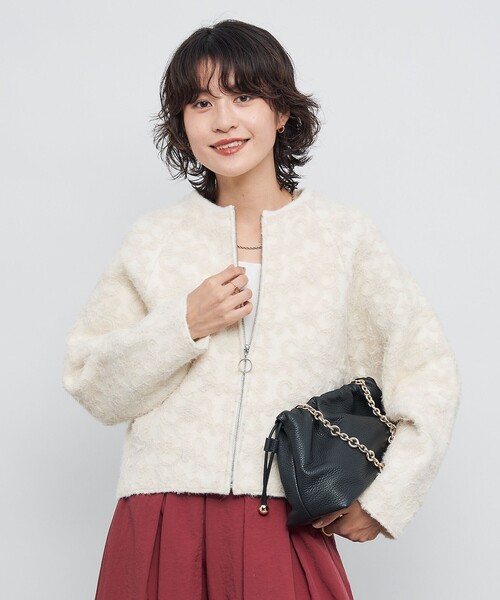 セール】レースコンビニットブルゾン（カーディガン/ボレロ