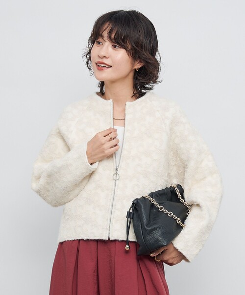 セール】レースコンビニットブルゾン（カーディガン/ボレロ