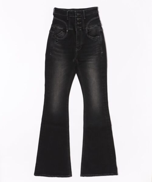 EMODA(エモダ)の「SUPER H/W FLARE PAGGINGS(デニムパンツ・レディース・インディゴブルー/ブラック・X-SMALL/MEDIUM/SMALL)」の1枚目の写真