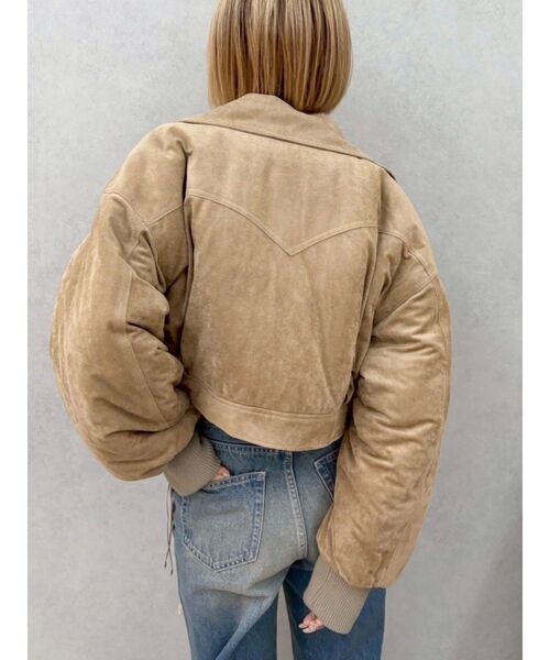 EVRIS(エヴリス)の「2WAYフェイクスウェードブルゾン(ブルゾン・レディース・ベージュ/グレー/その他1・FREE)」の4枚目の写真