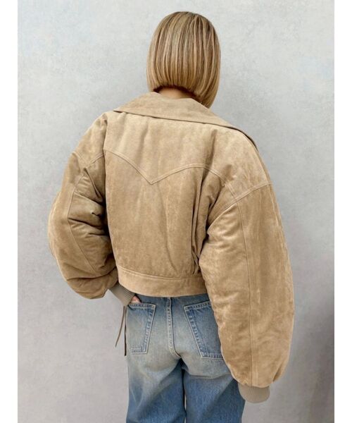 EVRIS(エヴリス)の「2WAYフェイクスウェードブルゾン(ブルゾン・レディース・ベージュ/グレー/その他1・FREE)」の5枚目の写真