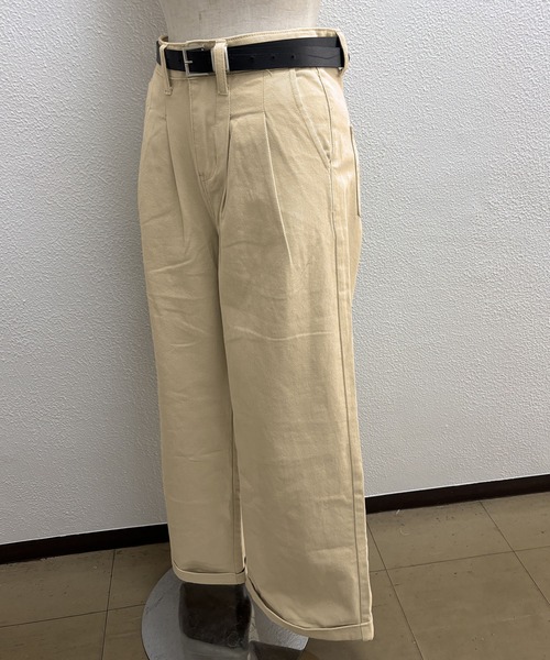 Kuroba(クロバ)の「タックワイドパンツ ベルト付き(その他パンツ・レディース・ベージュ/オフホワイト・S/L/M)」の12枚目の写真