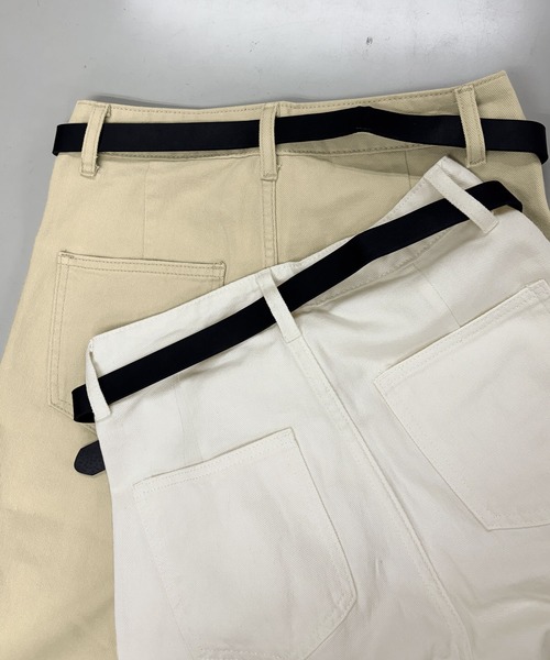Kuroba(クロバ)の「タックワイドパンツ ベルト付き(その他パンツ・レディース・ベージュ/オフホワイト・S/L/M)」の7枚目の写真