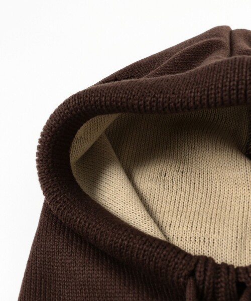 DECHO（デコー）の「【別注】DECHO / バラクラバ（ニットキャップ/ビーニー・レディース・ネイビー/ブラウン・ONE SIZE）」の4枚目の写真