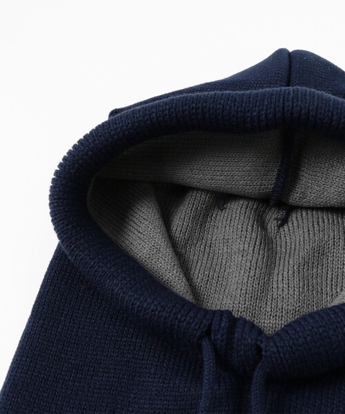 DECHO（デコー）の「【別注】DECHO / バラクラバ（ニットキャップ/ビーニー・レディース・ネイビー/ブラウン・ONE SIZE）」の6枚目の写真