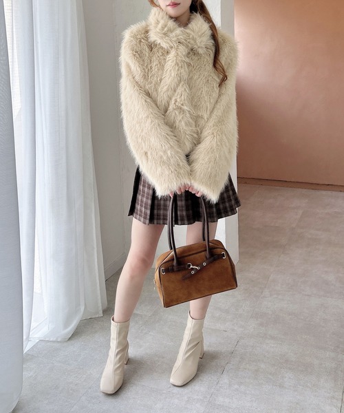 INGNI（イング）の「マグネットボタンスタンドカラーエコファーコート