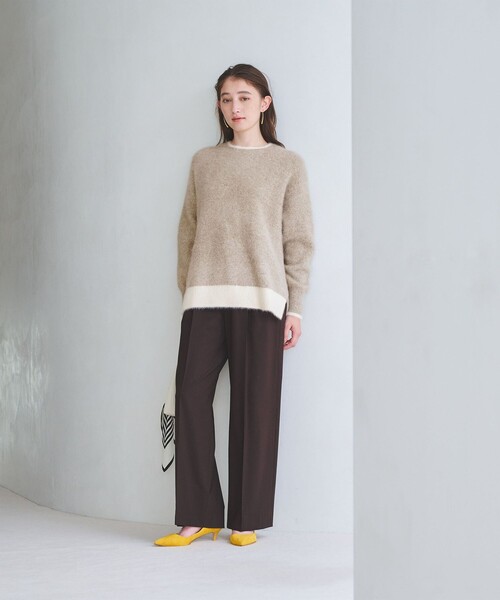 フォックスカシミヤ スパンコール クルーネックニット（ニット