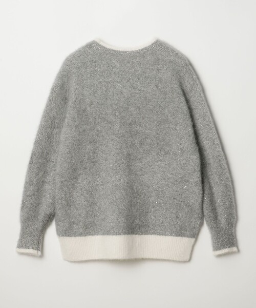 フォックスカシミヤ スパンコール クルーネックニット（ニット