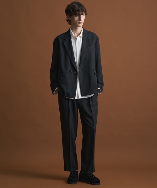 PUBLIC TOKYO（パブリックトウキョウ）の「〈セットアップ対応〉GRツイルエバークリーステーパードスラックス　/体温調節機能/オフィスカジュアル/ウォッシャブル/洗濯機洗い可（スラックス・メンズ・ダークブラウン/グレー/ブラック・1/2/3）」の22枚目の写真