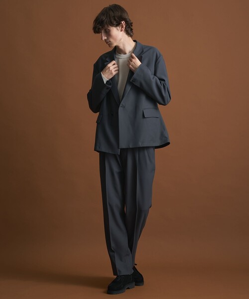 PUBLIC TOKYO（パブリックトウキョウ）の「〈セットアップ対応〉GRツイルエバークリーステーパードスラックス　/体温調節機能/オフィスカジュアル/ウォッシャブル/洗濯機洗い可（スラックス・メンズ・ダークブラウン/グレー/ブラック・1/2/3）」の14枚目の写真