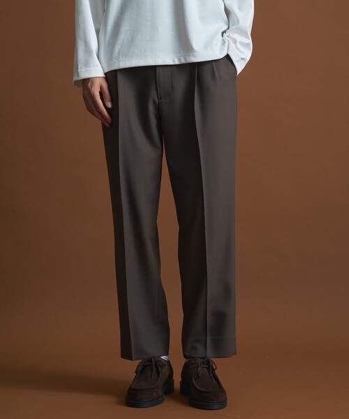 PUBLIC TOKYO（パブリックトウキョウ）の「〈セットアップ対応〉GRツイルエバークリーステーパードスラックス　/体温調節機能/オフィスカジュアル/ウォッシャブル/洗濯機洗い可（スラックス・メンズ・ダークブラウン/グレー/ブラック・1/2/3）」の11枚目の写真