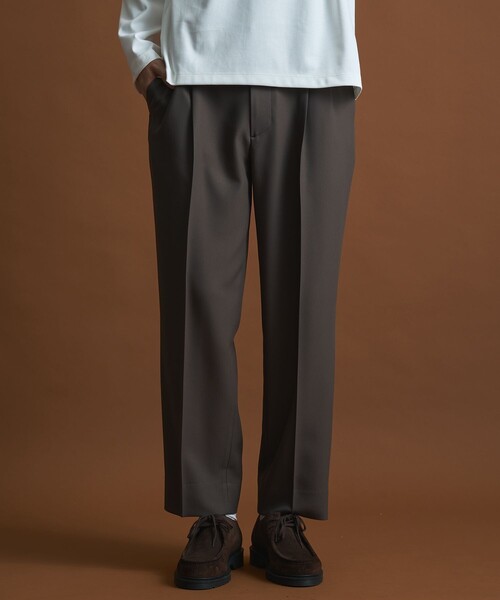 PUBLIC TOKYO（パブリックトウキョウ）の「〈セットアップ対応〉GRツイルエバークリーステーパードスラックス　/体温調節機能/オフィスカジュアル/ウォッシャブル/洗濯機洗い可（スラックス・メンズ・ダークブラウン/グレー/ブラック・1/2/3）」の10枚目の写真