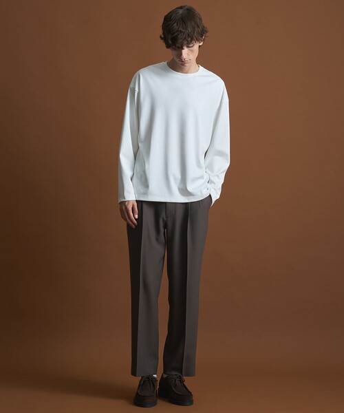 PUBLIC TOKYO（パブリックトウキョウ）の「〈セットアップ対応〉GRツイルエバークリーステーパードスラックス　/体温調節機能/オフィスカジュアル/ウォッシャブル/洗濯機洗い可（スラックス・メンズ・ダークブラウン/グレー/ブラック・1/2/3）」の7枚目の写真