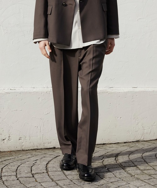 PUBLIC TOKYO（パブリックトウキョウ）の「〈セットアップ対応〉GRツイルエバークリーステーパードスラックス　/体温調節機能/オフィスカジュアル/ウォッシャブル/洗濯機洗い可（スラックス・メンズ・ダークブラウン/グレー/ブラック・1/2/3）」の3枚目の写真