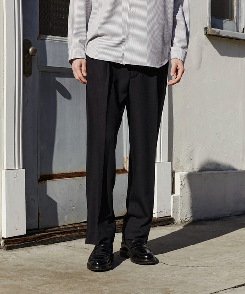 PUBLIC TOKYO（パブリックトウキョウ）の「〈セットアップ対応〉GRツイルエバークリーステーパードスラックス　/体温調節機能/オフィスカジュアル/ウォッシャブル/洗濯機洗い可（スラックス・メンズ・ダークブラウン/グレー/ブラック・1/2/3）」の2枚目の写真