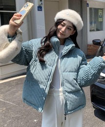 アバクロンビー&フィッチ ネイビー コーデュロイ ダウンジャケット Abercrombie&Fitch アウター アバクロ Abercrombie＆Fitch