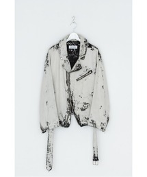 DISCOVERED(fBXJo[h)BLEACH W RIDERS BLOUSON(C_[XWPbg)