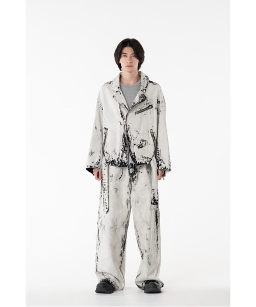DISCOVERED（ディスカバード）の「BLEACH W RIDERS BLOUSON（ライダースジャケット・メンズ・ブラック・SMALL/LARGE）」の5枚目の写真