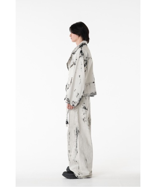 DISCOVERED（ディスカバード）の「BLEACH W RIDERS BLOUSON（ライダースジャケット・メンズ・ブラック・SMALL/LARGE）」の4枚目の写真