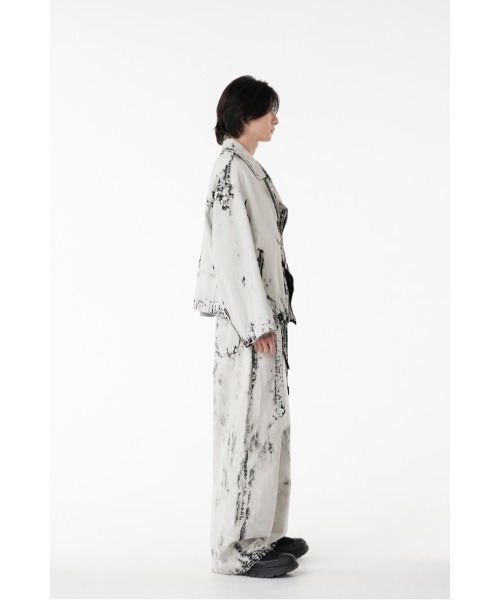 DISCOVERED（ディスカバード）の「BLEACH W RIDERS BLOUSON（ライダースジャケット・メンズ・ブラック・SMALL/LARGE）」の2枚目の写真