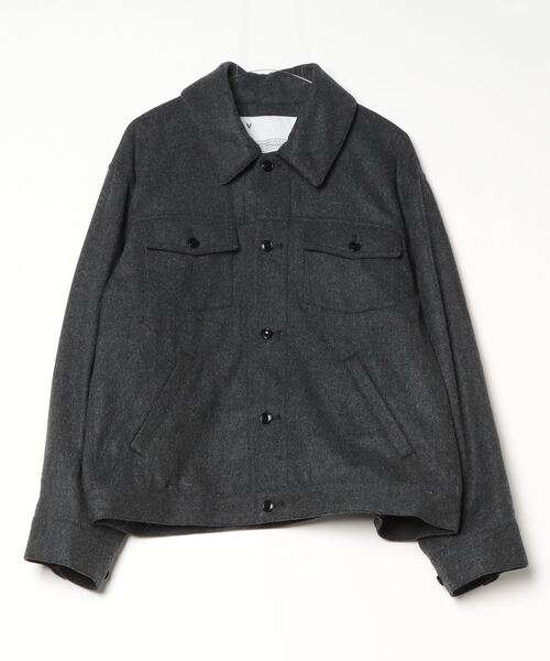 VOAAOV（ヴォアーブ）の「【VOAAOV】 RECYCLED MELTON Blouson（ブルゾン・メンズ・ネイビー/ブラック/グレー/チャコールグレー・1/2/0）」の2枚目の写真