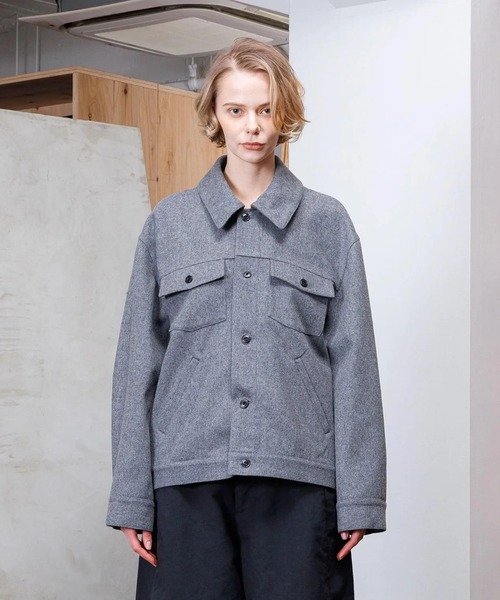 VOAAOV（ヴォアーブ）の「【VOAAOV】 RECYCLED MELTON Blouson（ブルゾン・メンズ・ネイビー/ブラック/グレー/チャコールグレー・1/2/0）」の3枚目の写真